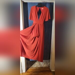 Lola Grace Elegant High-Low Romper Dress With Shorts Lining